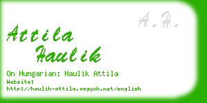 attila haulik business card